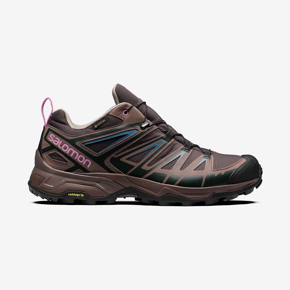 Salomon Singapore Mens Sneakers - X ULTRA 3 GTX FOR BETTER™ Chocolate | 35294-TJVE